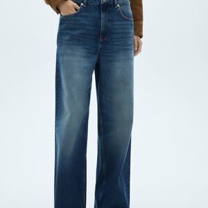Mango LOW-RISE LOOSE-FIT WIDELEG JEANS